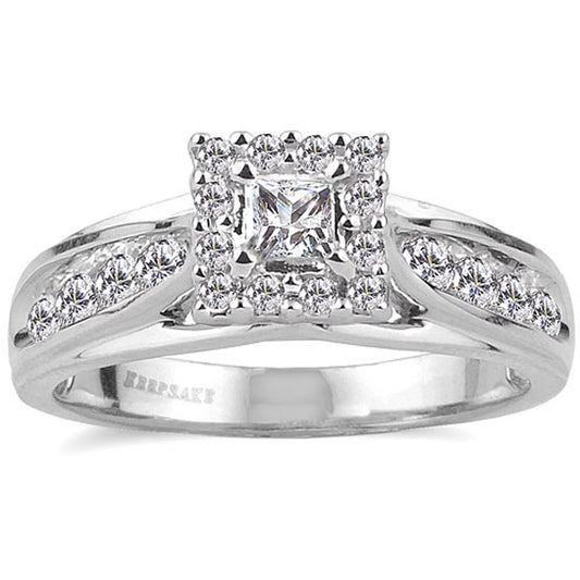 1/2 Carat T.W. Princess-Cut Diamond "Melody" Women'S Engagement Ring in 10K White Gold by