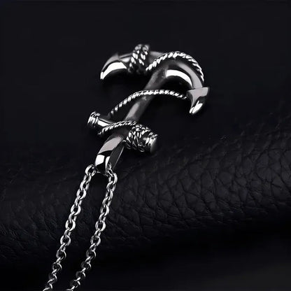 Tone Anchor Pendant Necklace Silver Plated Infinity Jewelry Anchor Men Fashion Design Simple Anchor