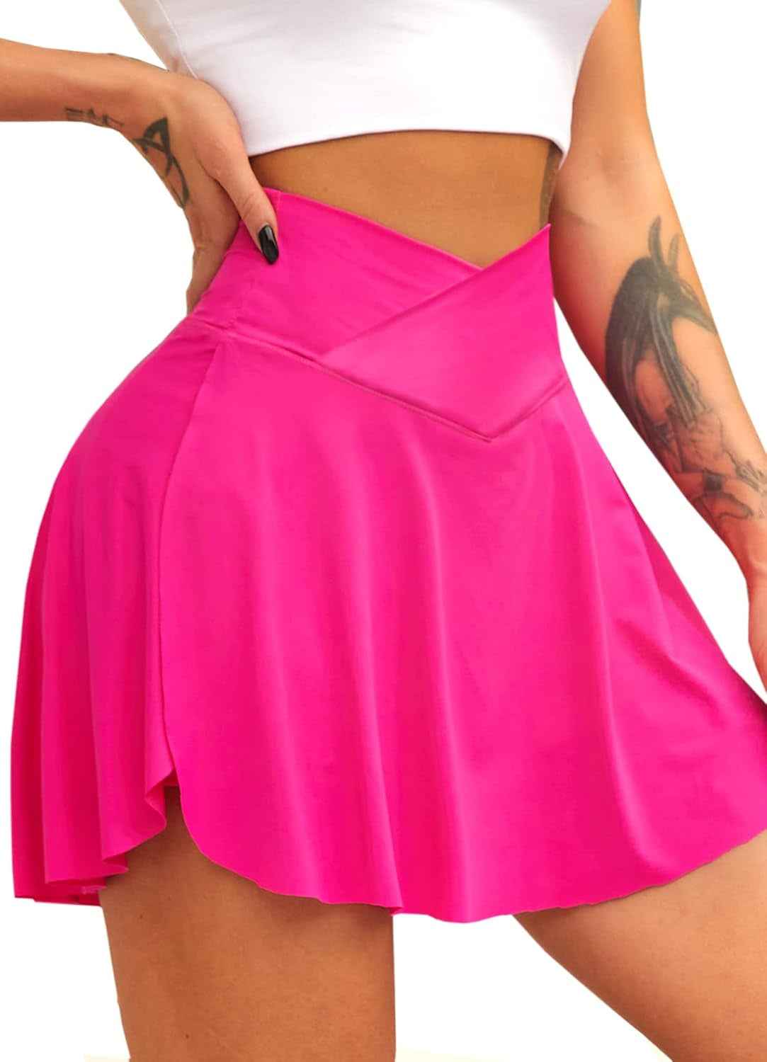 Women Tennis Skirts with Pockets High Waisted Golf Skirts Athletic Skorts Pleated Mini Skirt Workout Sport Pickleball