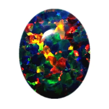 AAAAA BLACK MIX OPAL Gem OVAL Cabochon Cut 8X10mm VVS Loose Gemstone DIY Precious Stones