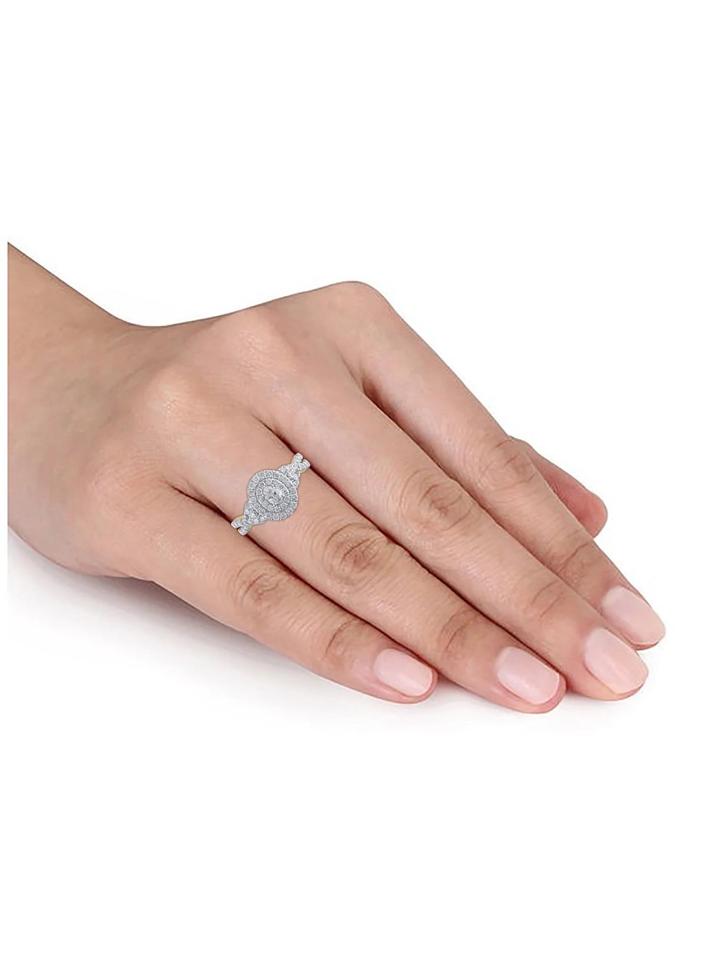 1 Carat T.W. (I2 Clarity, H-I Color)  Oval Cut Diamond Engagement Ring in 10Kt Yellow Gold, Size 7