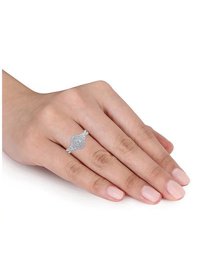 1 Carat T.W. (I2 Clarity, H-I Color)  Oval Cut Diamond Engagement Ring in 10Kt Yellow Gold, Size 7