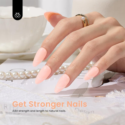 Beetles Builder Gel 6 Colors 7 in 1 Strengthener Gel Clear Nude Pink Milky White Hard Gel Nail Extension Gel Rhinestone Gel Nail Glue Art Base Gel Needed
