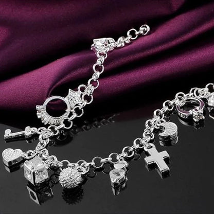 Fashion Jewelry 925 Silver Chain Bracelets for Men or Women