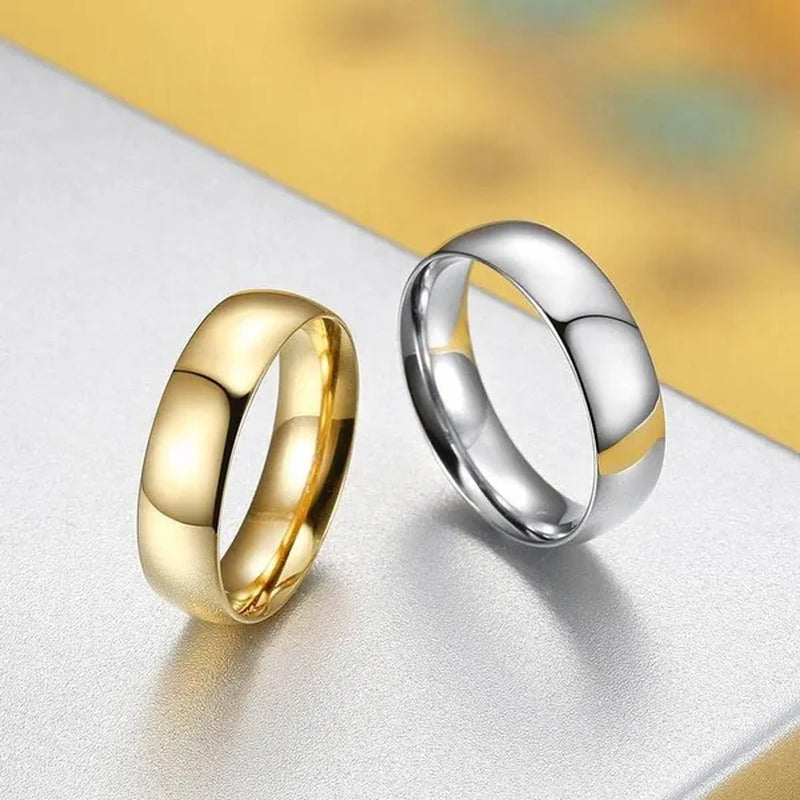 Couple Ring Simple Fashion Style Fine Jewelry Fashion Luxury Golden Engagement Wedding Ring Anniversary Gift Men and Women Ring