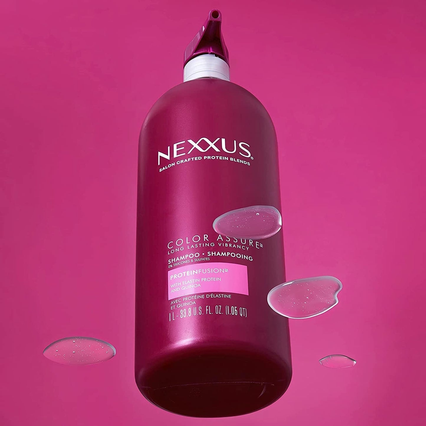 Color Assure Sulfate-Free Shampoo with Proteinfusion for Color-Treated Hair for Enhanced Color Vibrancy, Silicone Free Shampoo with Pump 33.8 Oz