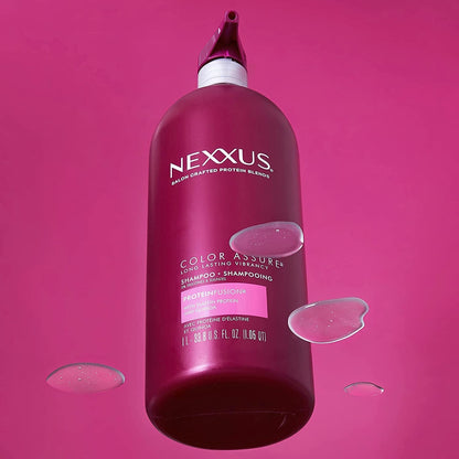 Color Assure Sulfate-Free Shampoo with Proteinfusion for Color-Treated Hair for Enhanced Color Vibrancy, Silicone Free Shampoo with Pump 33.8 Oz