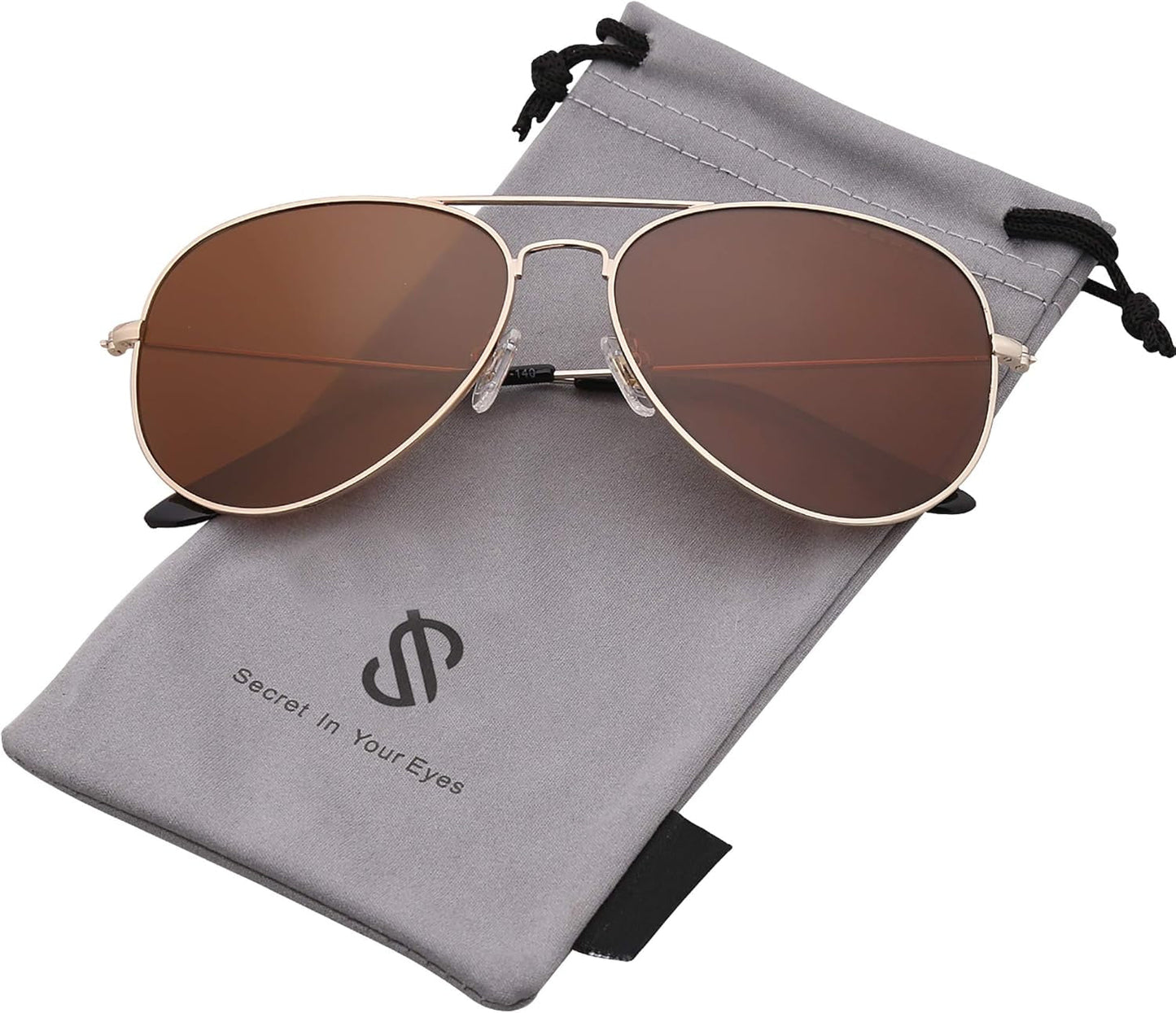 Classic Aviator Polarized Sunglasses for Men Women Vintage Retro Style