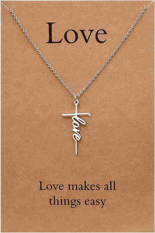 Faith Cross Pendant Necklace for Women Religious Christian Jewelry Mother'S Day Gifts for Women - WORLD TIME VISITS