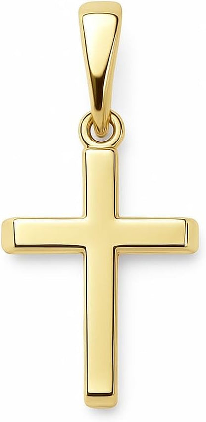 Gold-Plated Cross Pendant for Men and Women - Minimalist Plain Cross Pendant - Designed in Miami - Built to Last