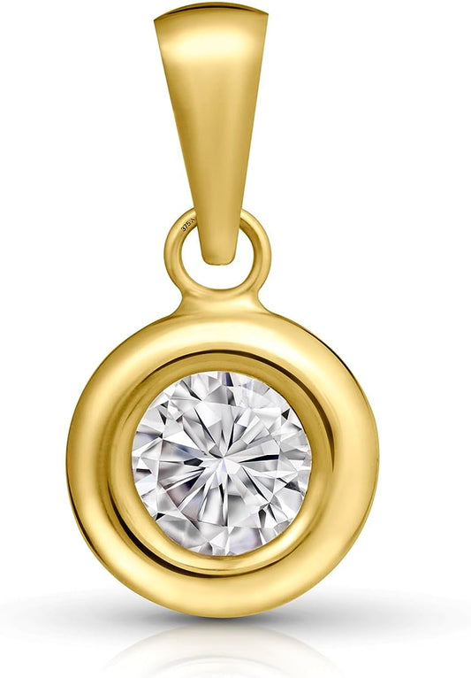 Allure Women 9Ct Gold Pendant with Cubic Zirconia - WORLD TIME VISITS