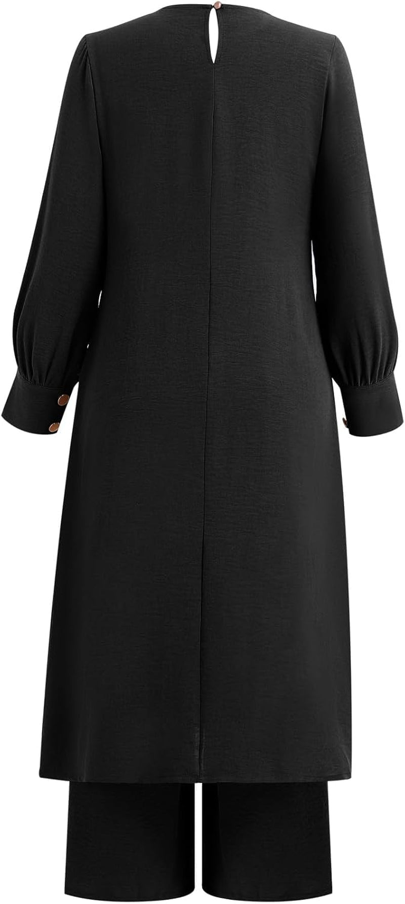 Abaya Dress for Women Muslim Set Long Sleeve Ramadan Islamic Dress Shirt with Pants 2PCS Dubai Prayer Casual Clothes - WORLD TIME VISITS