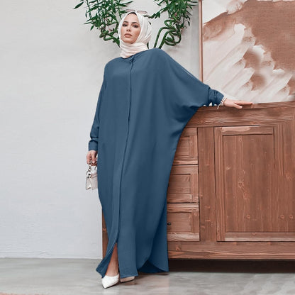 Abayas for Women Muslim Dress Modest Maxi Robe Abaya Kaftan Dresses Eid Prayer Clothes Arabian Islamic Dubai Outfit - WORLD TIME VISITS