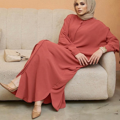 Abayas for Women Muslim Dress Modest Maxi Robe Abaya Kaftan Dresses Eid Prayer Clothes Arabian Islamic Dubai Outfit - WORLD TIME VISITS