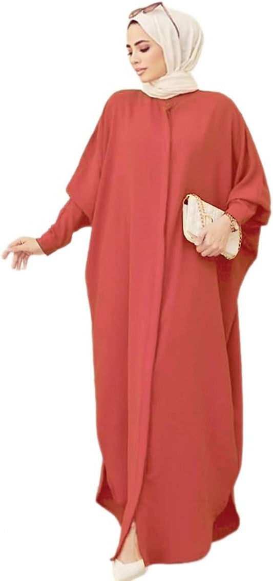 Abayas for Women Muslim Dress Modest Maxi Robe Abaya Kaftan Dresses Eid Prayer Clothes Arabian Islamic Dubai Outfit - WORLD TIME VISITS