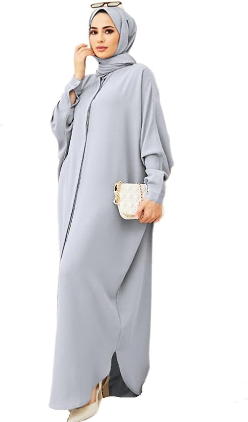 Abayas for Women Muslim Dress Modest Maxi Robe Abaya Kaftan Dresses Eid Prayer Clothes Arabian Islamic Dubai Outfit - WORLD TIME VISITS