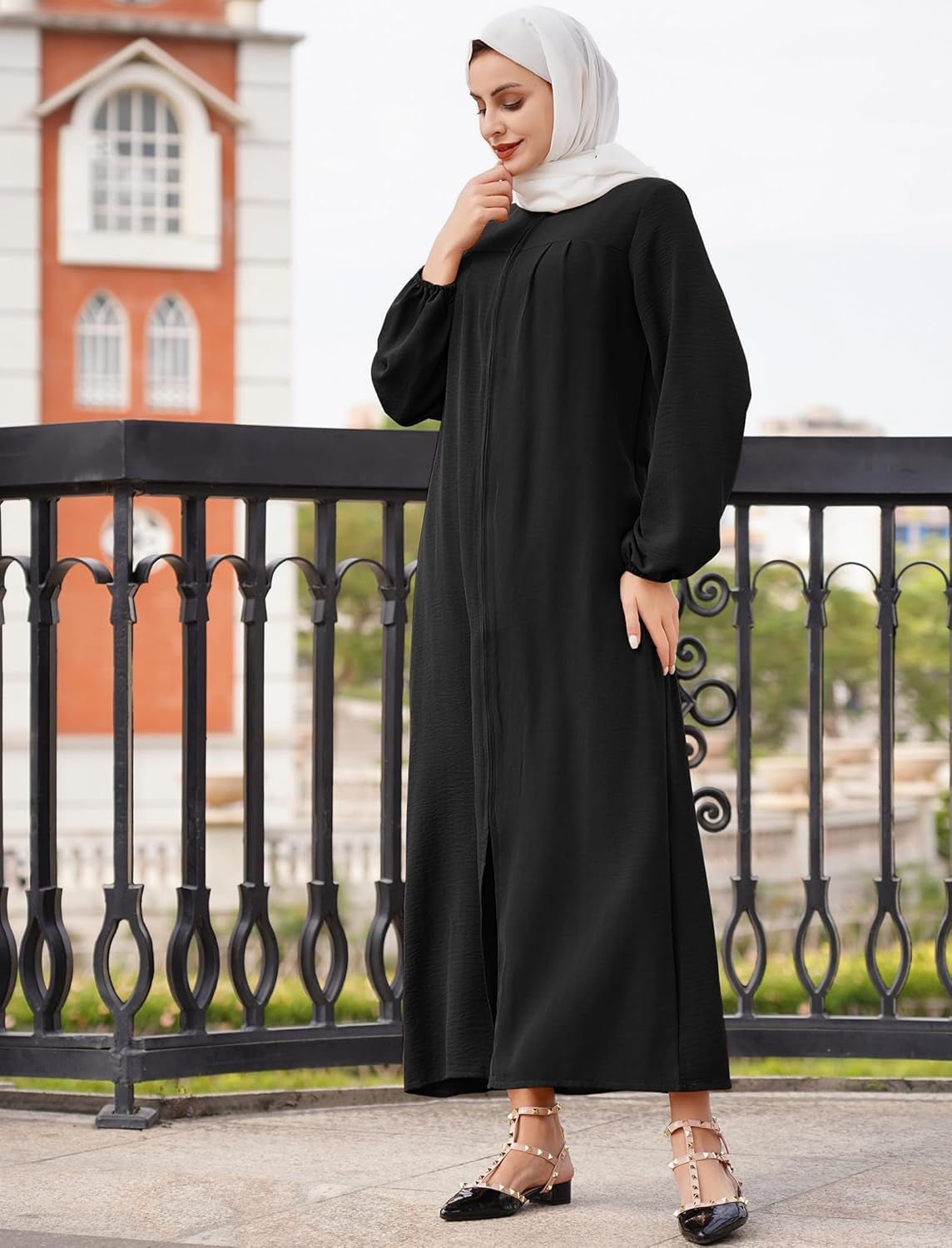 Abayas for Women Muslim Dress Prayer Clothes Zipper Maxi Long Robe Kaftan Dresses Islamic Dubai Loose Abaya Dress