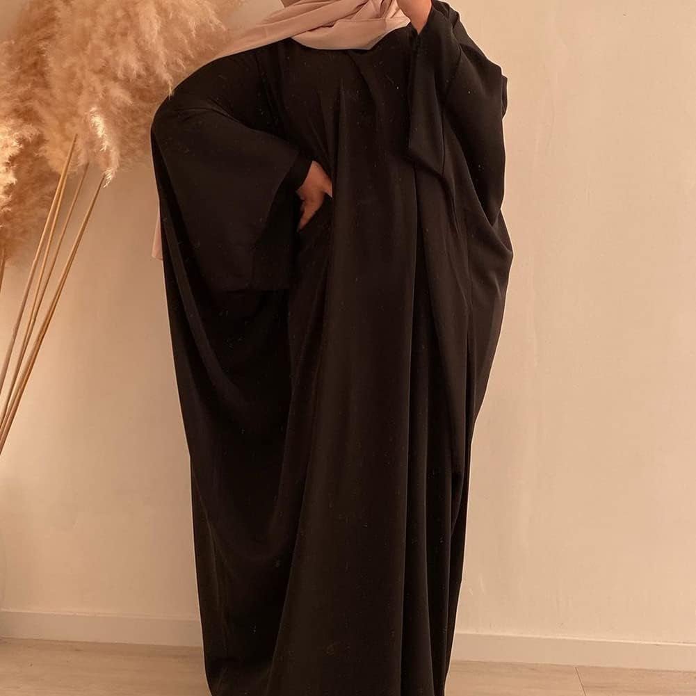 Abayas for Women Muslim One-Piece Prayer Dress Ramadan Kaftan Dresses for Women Dubai Islamic Abaya Full Length Dress