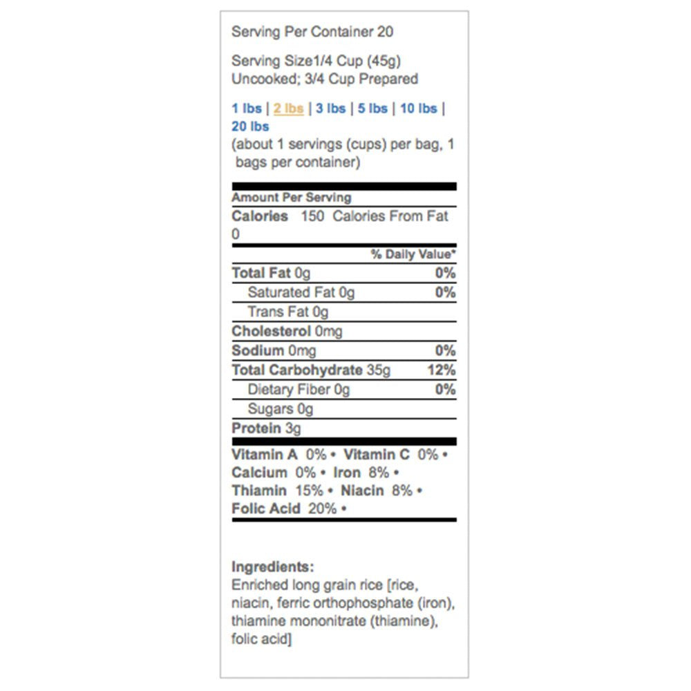 White Rice, 2 Lb.