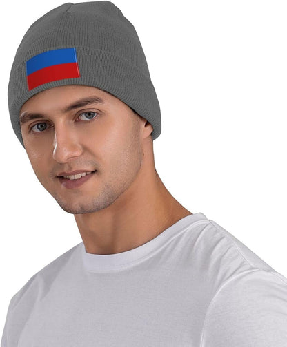 Flag of Ukrainian Russians Beanie Hat for Men Women Warm Cozy Knit Skull Cap Acrylic Winter Hats