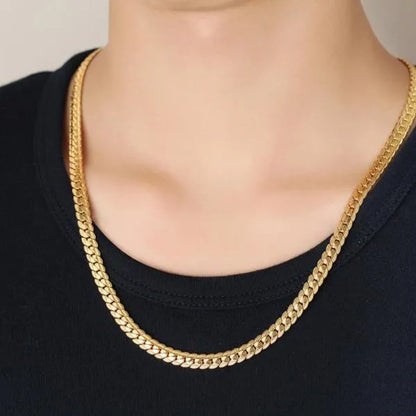8/16/18/20/24Inch 18K Gold/925 Sterling Silver Luxury Brand Design Noble Necklace Chain for Woman Men Fashion Wedding Engagement Jewelry