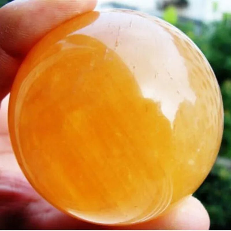 About 500G Natural Citrine Quartz Crystal Sphere Ball Healing Gemstone