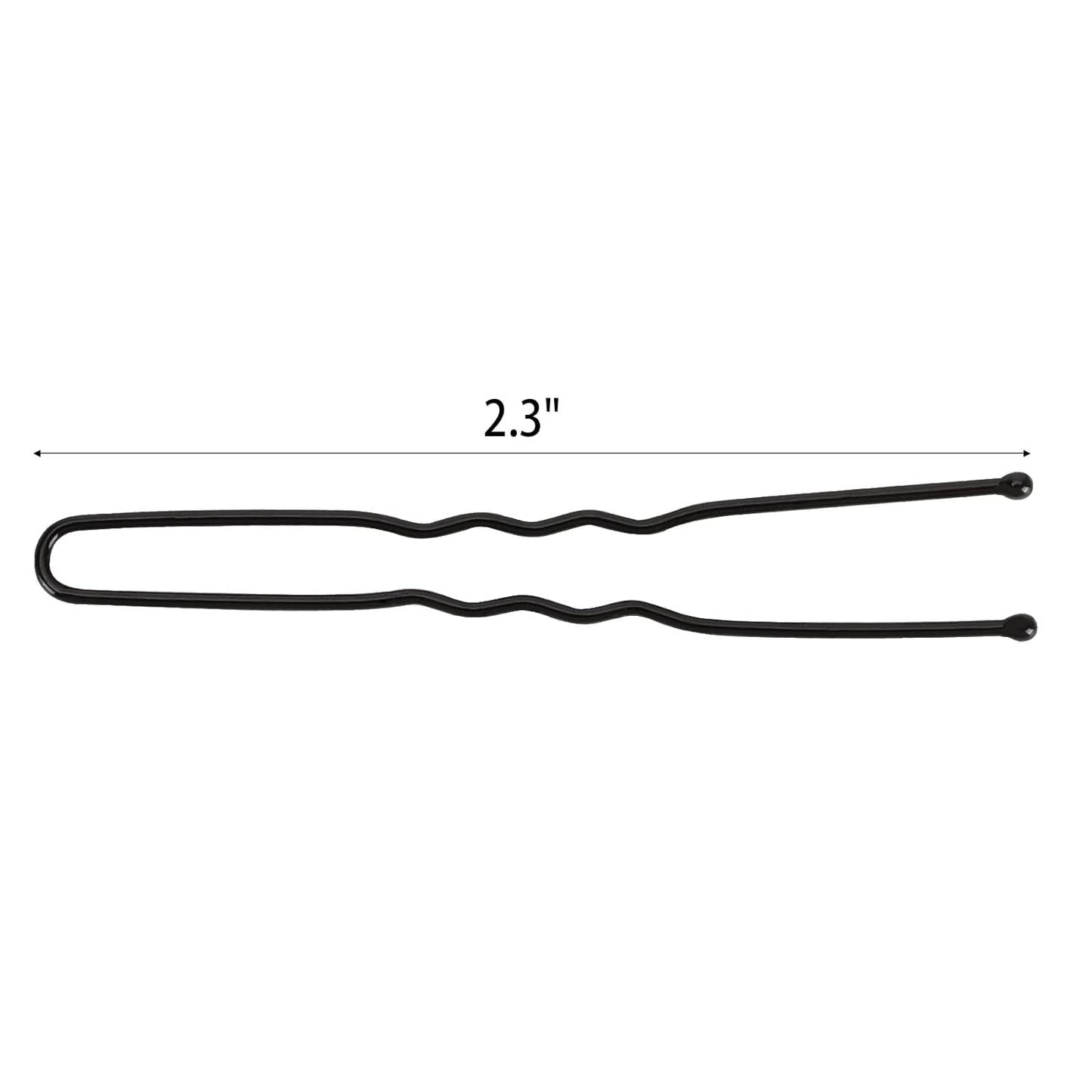 300 Hair Bun Bobby Pins U Shaped Pin Hair Grips to Clip Ballet Hair Net for Women 6 CM/2.3 Inch Black - WORLD TIME VISITS
