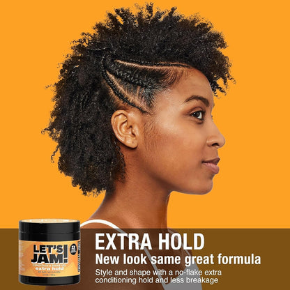 Let'S Jam! Shining and Conditioning Hair Gel by Dark and Lovely, Extra Hold, All Hair Types, Styling Gel Great for Braiding, Twisting & Smooth Edges, Extra Hold, 4.4 Oz