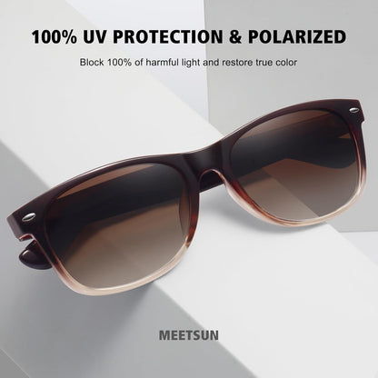 Classic Polarized Sunglasses for Women Men Trendy Retro Sun Glasses for Driving UV Protection (3 Pack)
