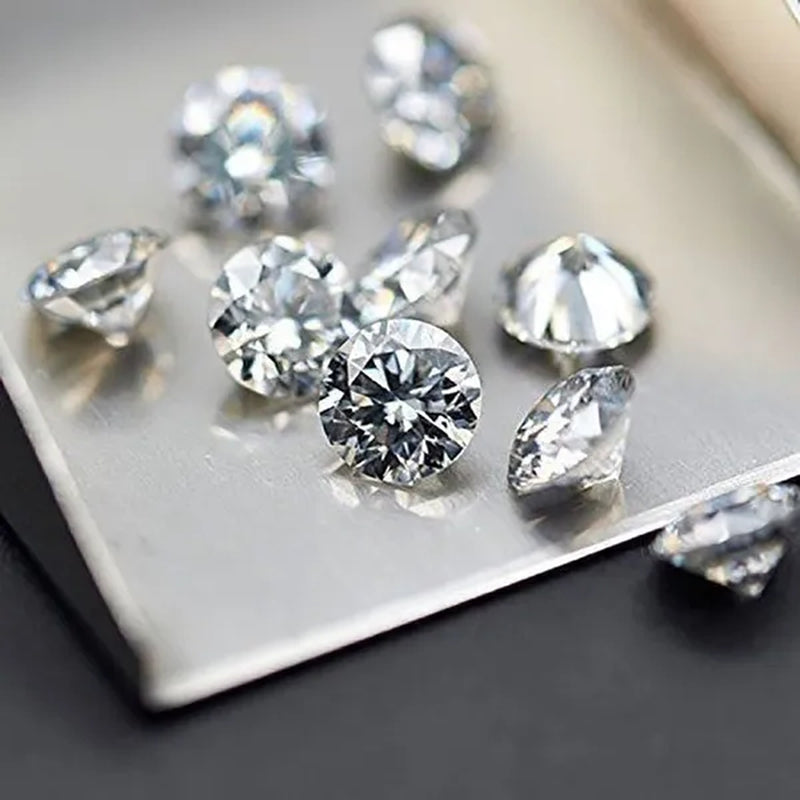 Round Brilliant Cut Moissanites Diamond Loose  Jewelry with