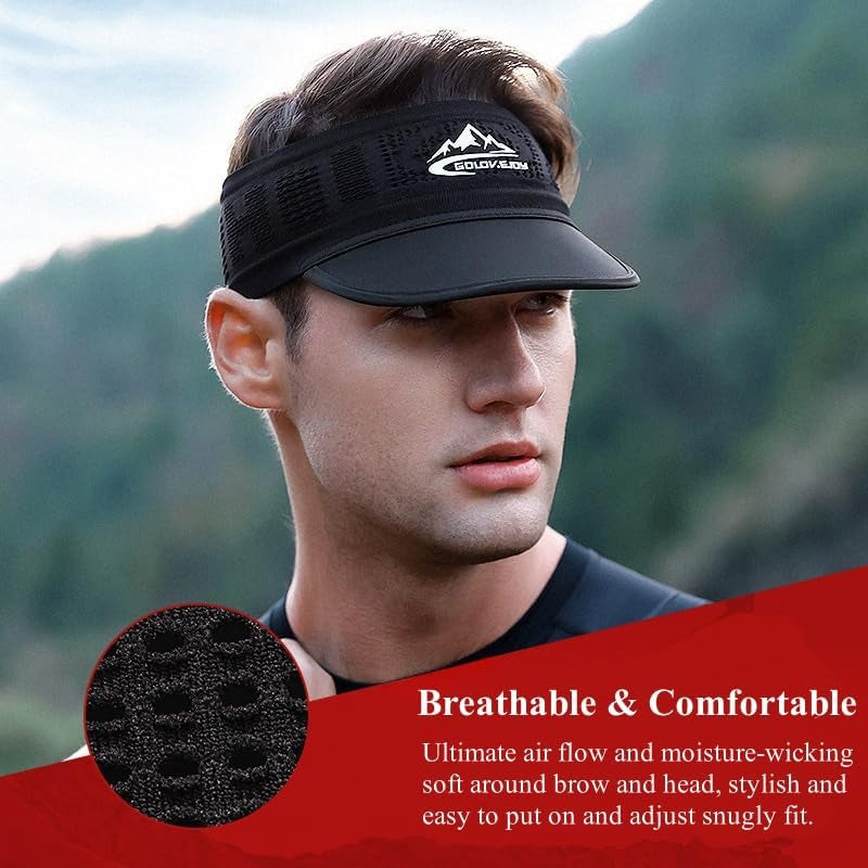 Sport Sun Visor Hats for Men Women Headsweats Sunvisor Cap for Men Women Sun Visors for Running, Golf, Tennis, Softball