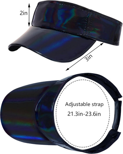 1 Piece of Sport Wear Athletic Visor Sun Sports Visor Hat Laser Visor Adjustable Cap for Women and Men (One Size) - WORLD TIME VISITS