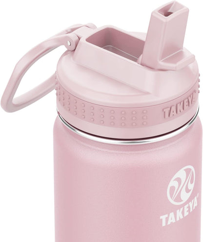 Actives Kids 14 Oz Vacuum Insulated Stainless Steel Water Bottle with Straw Lid, Blush - WORLD TIME VISITS