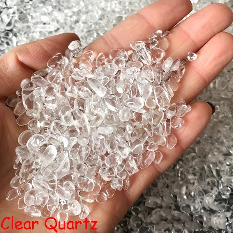 Natural Crystal Mixed Beads Irregular Shaped Tumbled Chips Crushed Stone Yoga Healing Crystal Turquoise Lapis Lazuli Amazonite Stones for Jewelry Making DIY Bracelet Necklace Home Decoration