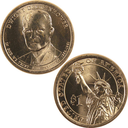 2015 P Dwight D Eisenhower Presidential Dollar BU Uncirculated $1 Coin Master Coins
