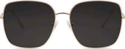 Trendy Oversized Square Metal Frame Sunglasses for Women Men Retro Big Flat Lens UV Protection Sunglasses SJ1146