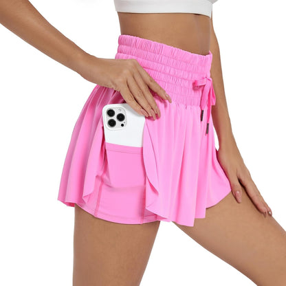 Flowy Athletic Shorts for Women Workout Running Gym Yoga High Waist Skort Sweat Skirt Cute Clothes Summer Outfits