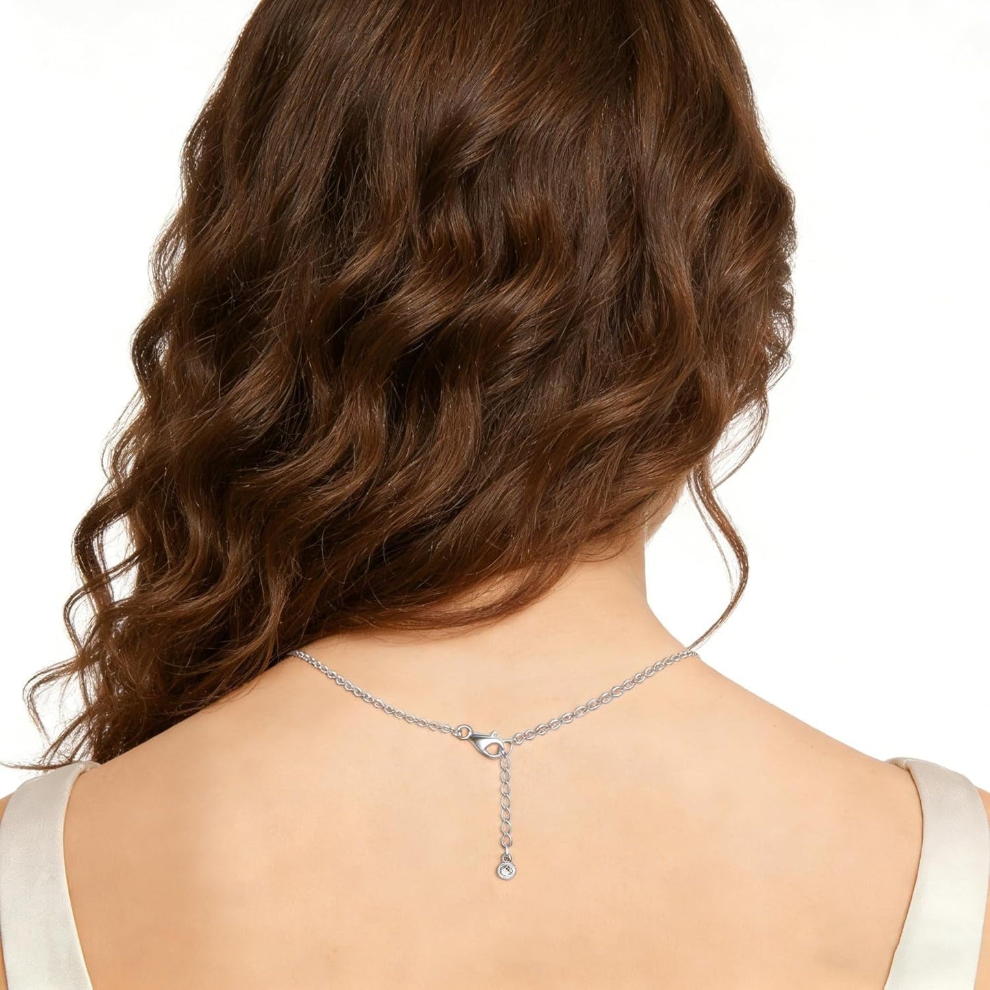 Minimalist Cross Necklace 925 Sterling Silver Dainty Pendant with Zircon Tail Chain, Simple Religious Jewelry Gift for Women