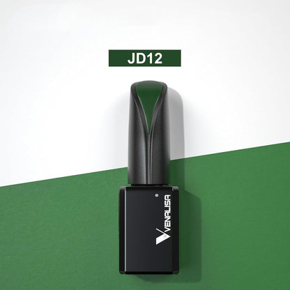 VENALISA 15Ml Emerald Green Gel Nail Polish, Dark Green Lime Color Soak off UV LED Nail Gel Polish Nail Art Starter Manicure Salon DIY at Home, 0.53 OZ