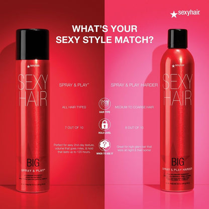 Big Spray & Play Harder Firm Volumizing Hairspray | All Day Hold and Shine | up to 72 Hour Humidity Resistance