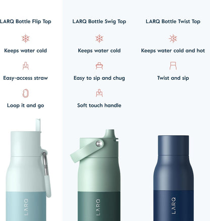 Flip Top 17 Oz Insulated Stainless Steel Water Bottle with Straw | Thermos, BPA Free | Reusable Bottle for Sports, Gym, Travel | Keeps Drinks Cold 24 Hours, Seaside Mint
