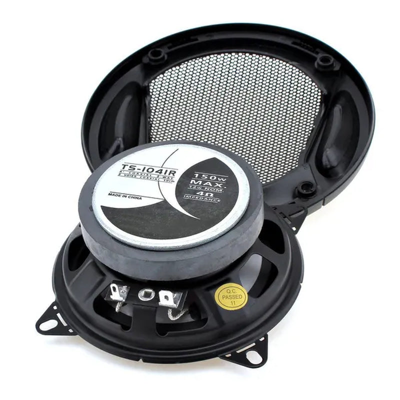 2Pcs 4 Inch 10Cm 150W Dual-Cone Car Coaxial Horn Audio Music Stereo Full Range Frequency Hifi Speakers Non-Destructive Installation
