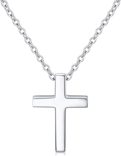 S925 Sterling Silver Small Cross Pendant Necklace Bracelet Earrings - WORLD TIME VISITS