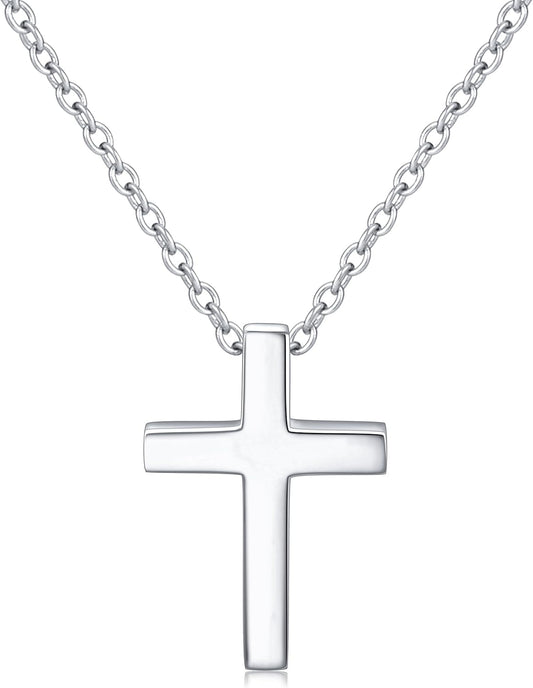 S925 Sterling Silver Small Cross Pendant Necklace Bracelet Earrings - WORLD TIME VISITS