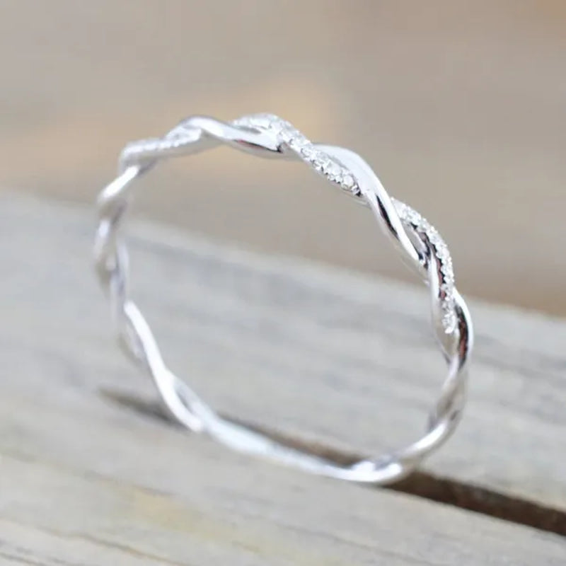 Twisted Shape,Diamond Wedding Band ,FULL Eternity Ring,engagement Ring,stacking Matching Band,anniversary Ring,curved Design