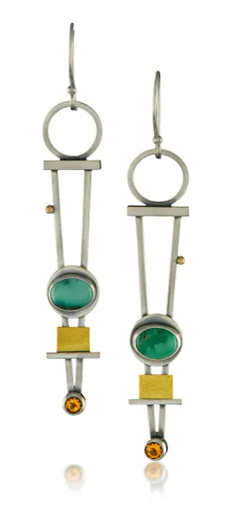 Vintage 925 Sterling Silver Natural Gemstone Pink Turquoise Earrings Woman Fashion Fine Jewelry