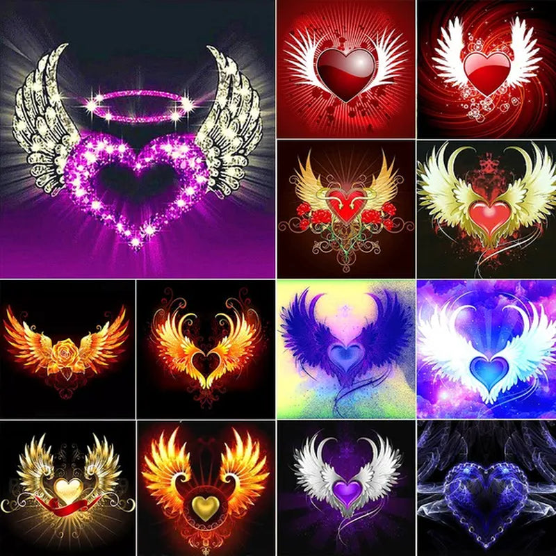 DIY 5D Diamond Painting Heart Full Drill with Number Kits Home Decor Wall Painting the Gift Arts and Crafts for Adults,Teenagers,The Old