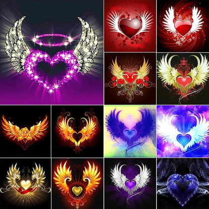 DIY 5D Diamond Painting Heart Full Drill with Number Kits Home Decor Wall Painting the Gift Arts and Crafts for Adults,Teenagers,The Old