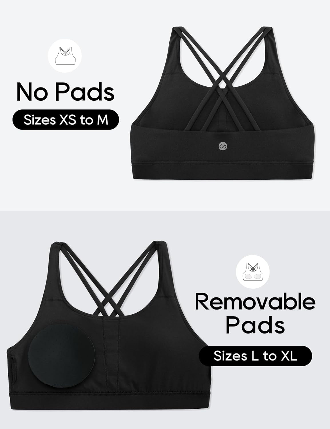 Girls Butterluxe Training Bra - Strappy Scoop Neck for Teens Kids Yoga Sports Comfort Dance Crop Top