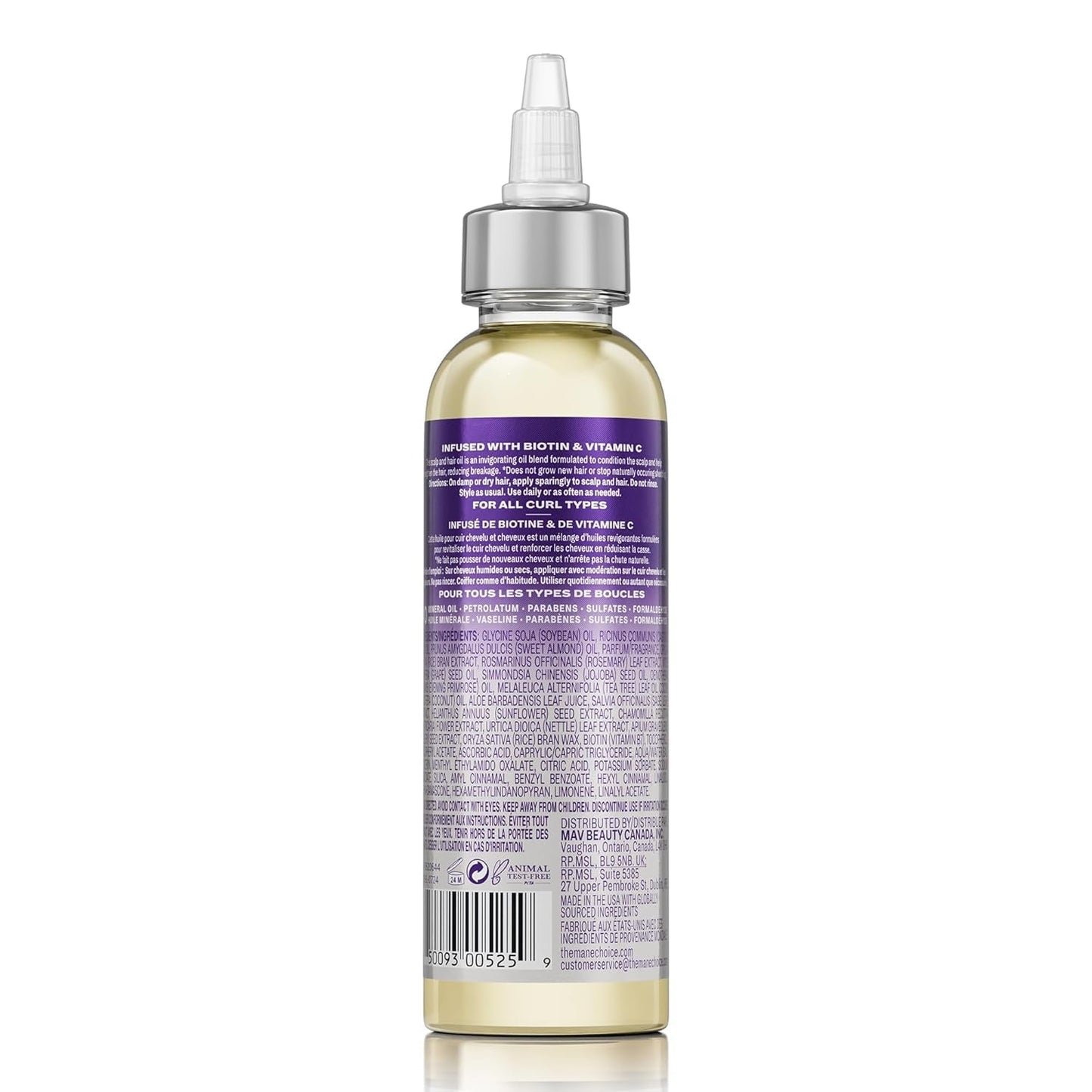 Alpha Multi-Vitamin Scalp Hair Growth Oil, 4 Fl Oz, 1 Pack, Nourishing Scalp Oil with Biotin, Vitamin C, Rosemary, Rice Extract, Jojoba, Tea Tree & Castor Oil, Lightweight & Non-Greasy